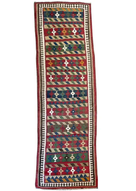 3’10″x11’10” Kurdish Kilim