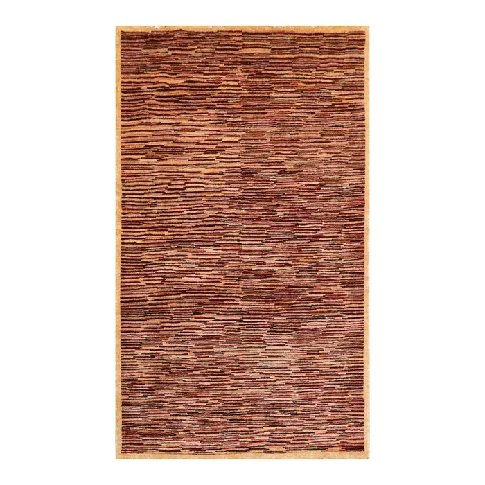 3’8” x 5’6” Hand Knotted 100% Wool Peshawar Modern Oriental Area Rug Gold