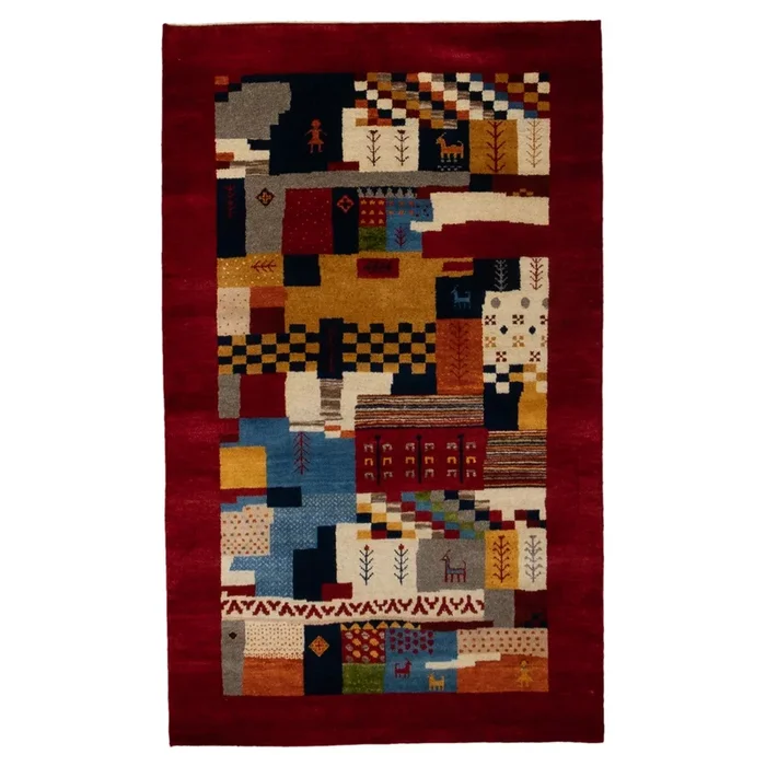 3′ 0″ x 5′ 0″ (03×05) Loribaft Collection LB-642RDML Wool Rug #014188
