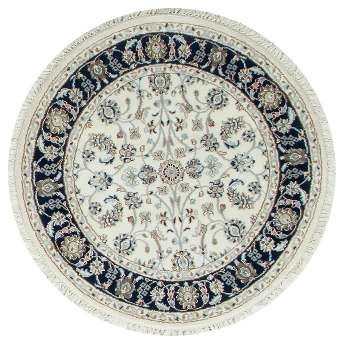 3′ 1″ x 3′ 1″ (03×03) Nain Collection Na1173ivna Wool Rug #016793