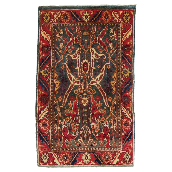 3′ 1″ x 4′ 11″ (03×05) Indo Zamin Wool Rug #003989