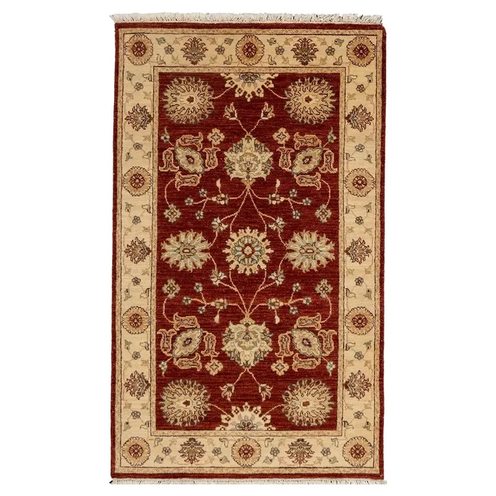 3′ 1″ x 5′ 2″ (03×05) Indo Chobi Wool Rug #007809