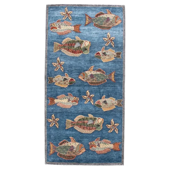 3′ 1″ x 6′ 3″ (03×06) Coral Reef Collection Agra Synthetic Rug #017676