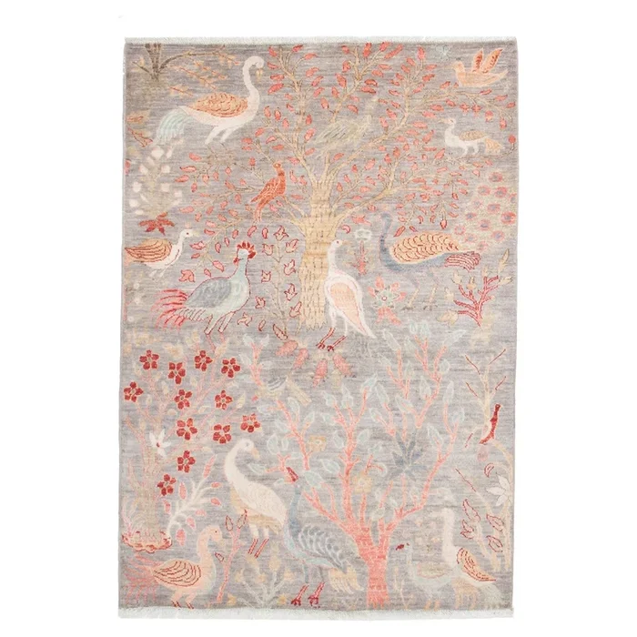 3′ 11″ x 5′ 8″ (04×06) Pakistani Chobi Wool Rug #017875