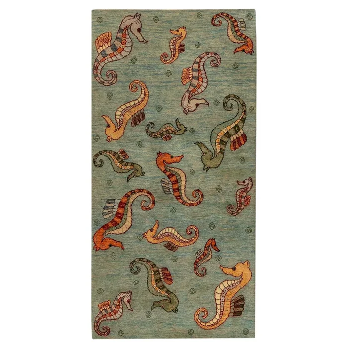 3′ 2″ x 6′ 3″ (03×06) Indo Contemporary Wool Rug #010674