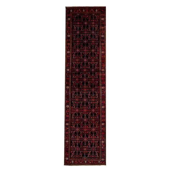 3′ 7″ x 13′ 9″ (04×14) Hamadan Wool Rug #013150