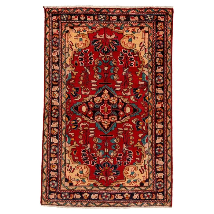 3′ 7″ x 5′ 6″ (04×06) Hamadan Wool Rug #013183
