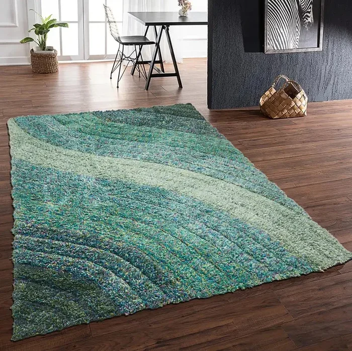 3D Ultimate Shaggy LENA BLUE Rug