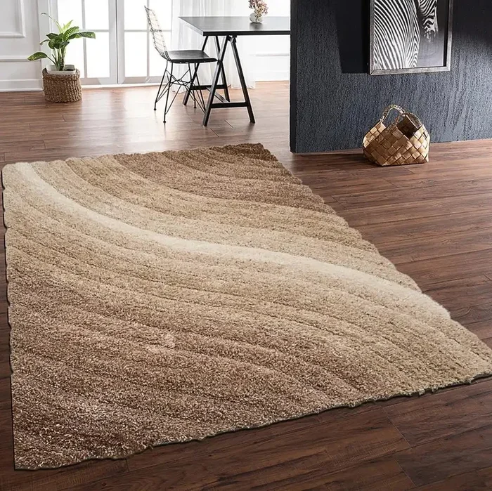 3D Ultimate Shaggy LENA MOCHA Rug