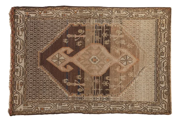 4×5.5 Vintage Distressed Hamadan Rug