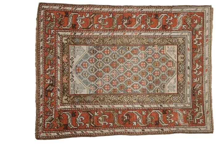 4×5 Vintage Distressed Kurd Square Rug