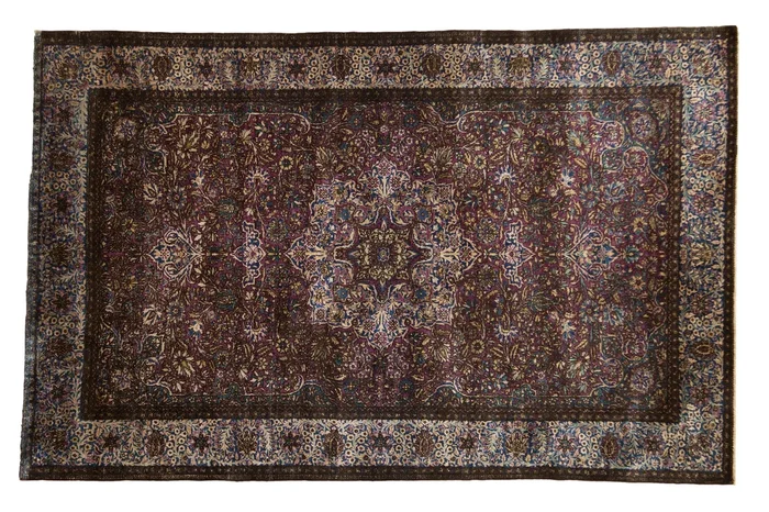 4×7 Antique Silk Kashan Rug