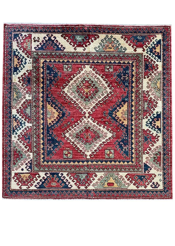 4’1″x4’2″ Afghan Kazak