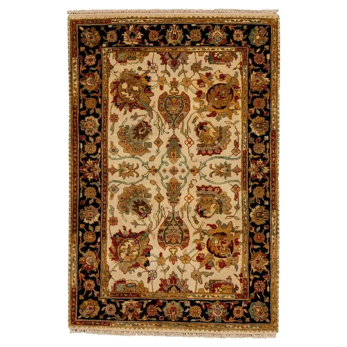 4′ 0″ x 6′ 0″ (04×06) Indo Chobi Wool Rug #013090