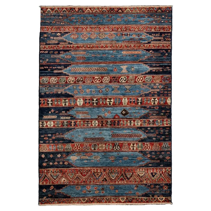 4′ 1″ x 6′ 1″ (04×06) Gabbeh Wool Rug #015947