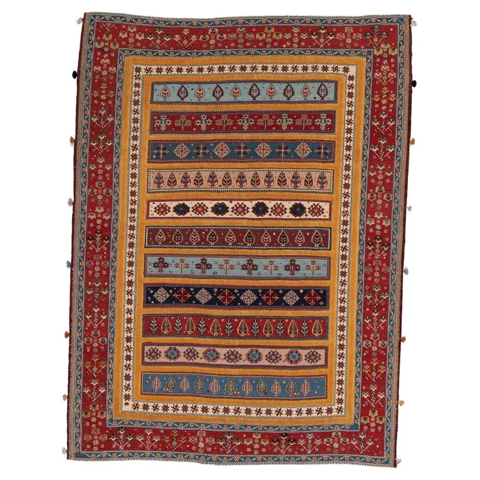 4′ 11″ x 6′ 8″ (05×07) Soumak Collection Baluch Wool Rug #012368
