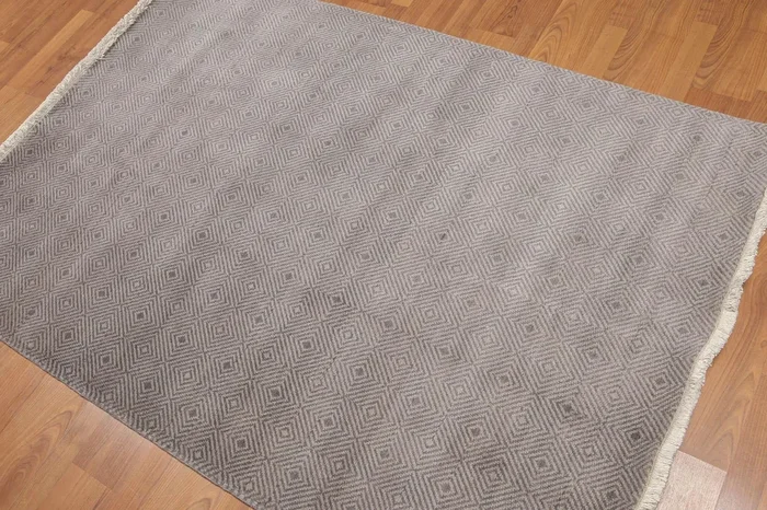 4′ x 6′ Hand Knotted Traditional Oriental 100% Wool Area rug Gray 4×6