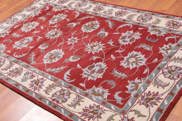 5×8 Red Hand Tufted Handmade 100% Wool Traditional Oriental Area Rug