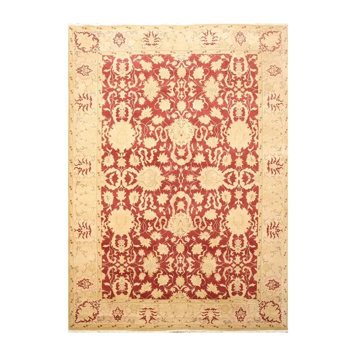 5’11” x 8’10″ Hand Knotted Traditional Oushak Wool Oriental Area Rug Maroon