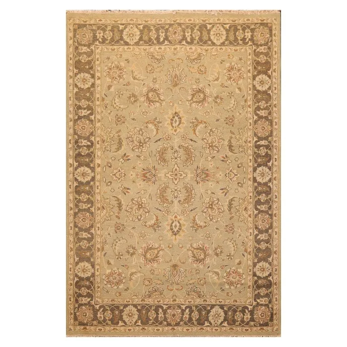 5’11” x 9′ Hand Knotted 100% Wool Reversible Flat Pile Area Rug Champaign
