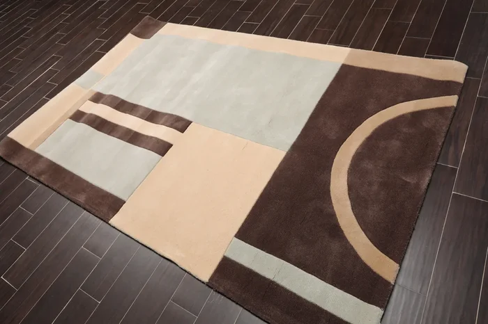 5’3″ x 8’3″ Handmade 100% Wool Oriental Area Rug Modern Brown