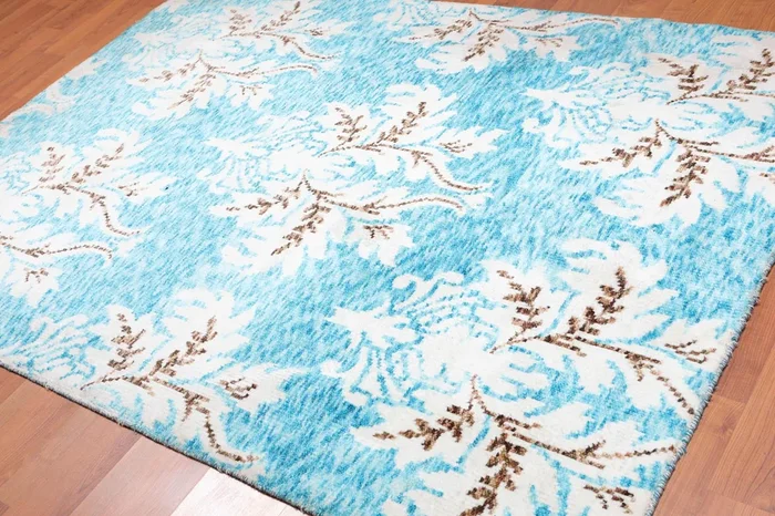 5’8″ x 8′ Handmade Traditional Oriental Area Rug Modern Aqua