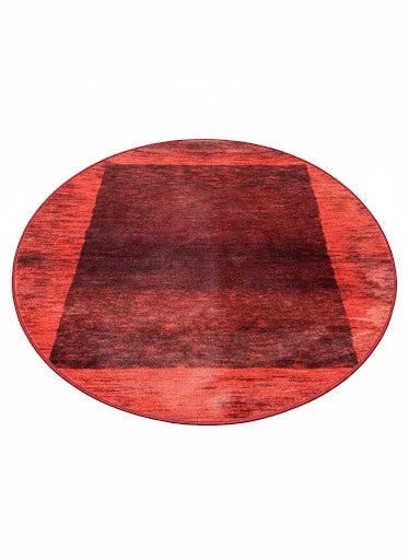 5’ft Round Red Area Rug