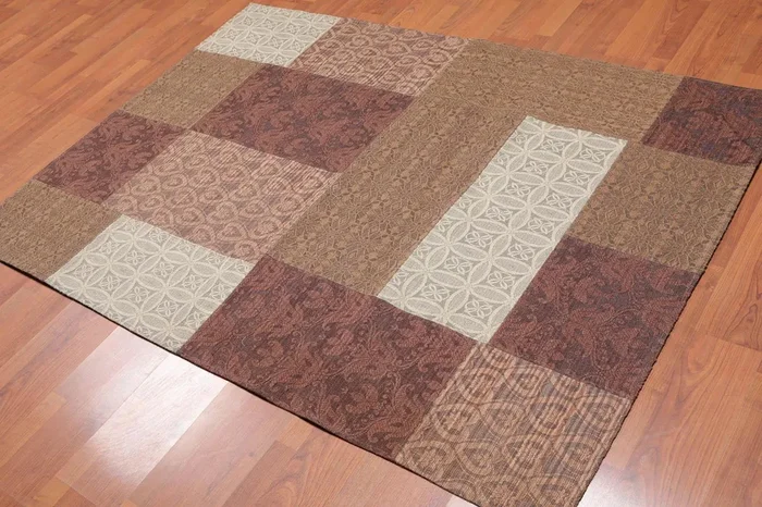 5’x7′ Handmade Polypropylene Oriental Area Rug Brown, Beige Color