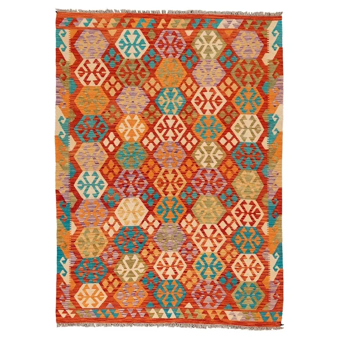 5′ 11″ x 8′ 1″ (06×08) Kilim Collection Tribal Wool Rug #015038