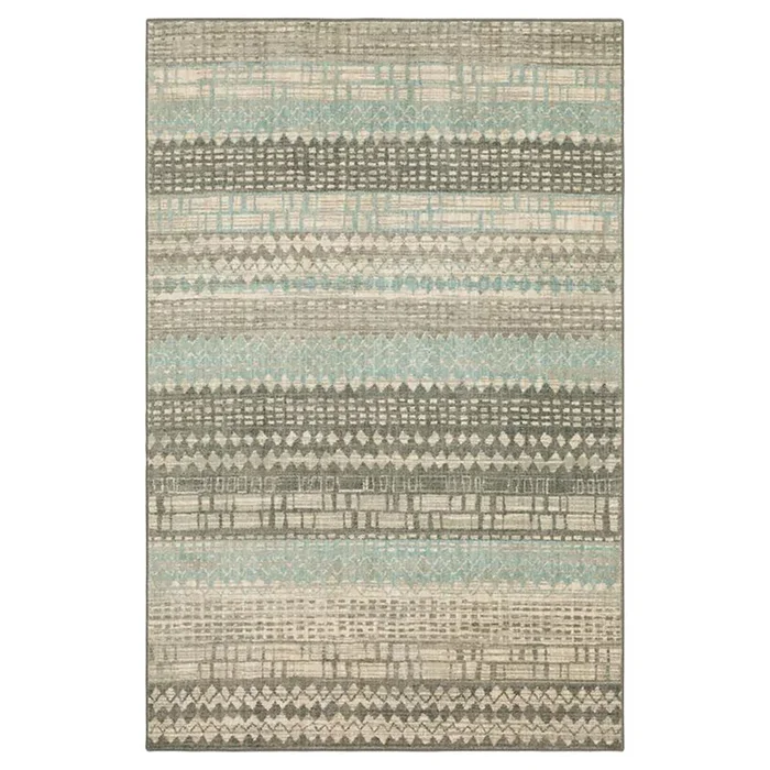 5′ 2″ x 7′ 11″ (05×08) Elation Collection Eddleston Ash Grey Synthetic Rug #013446