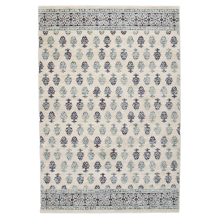 5′ 3″ x 7′ 10″ (05×08) Transitional Blue Synthetic Area Rug #010023