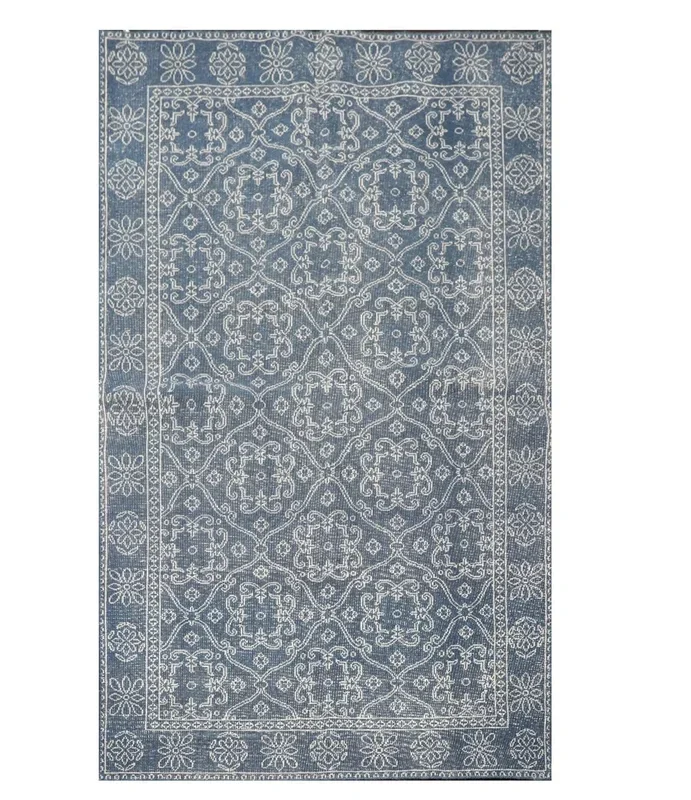 5′ x 8′ Hand Knotted 100% Wool Oriental Traditional Oriental Area Rug Blue