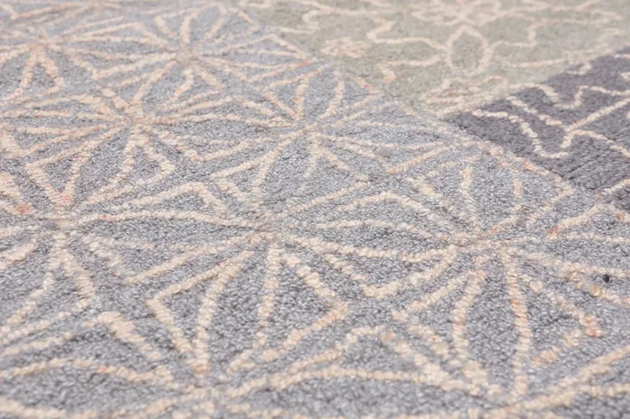 5′ x 8′ Handmade 100% Wool Loop Pile Area Rug Transitional Beige
