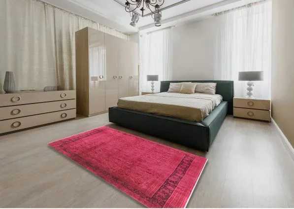 5′ x 8′ Red Mid-Century Modern Persian Area Rug