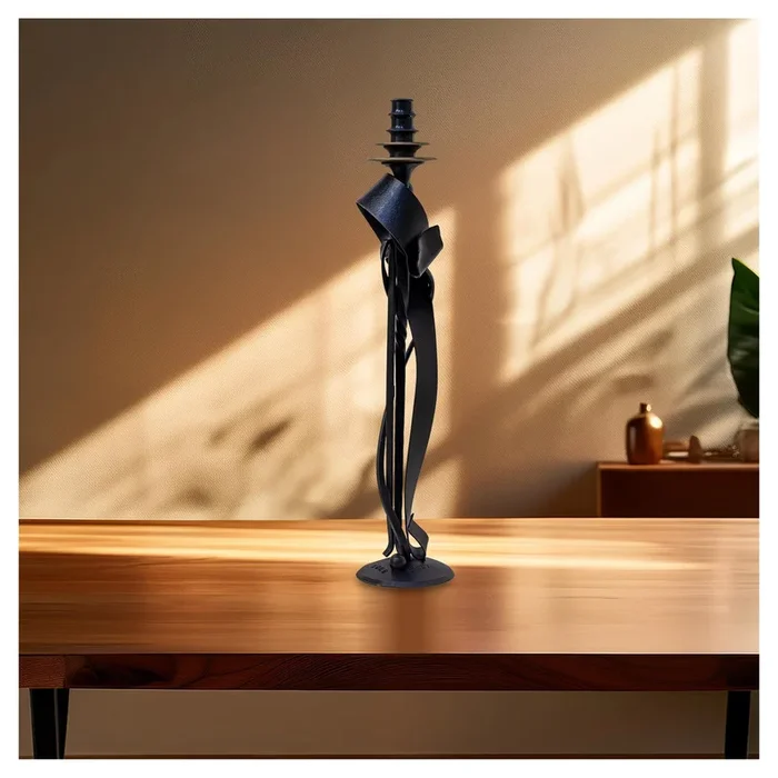 5″ x 21″ x 5″ Albert Paley Furniture Collection Cloaked Nuance Candle Holder Bronze Furniture #016667