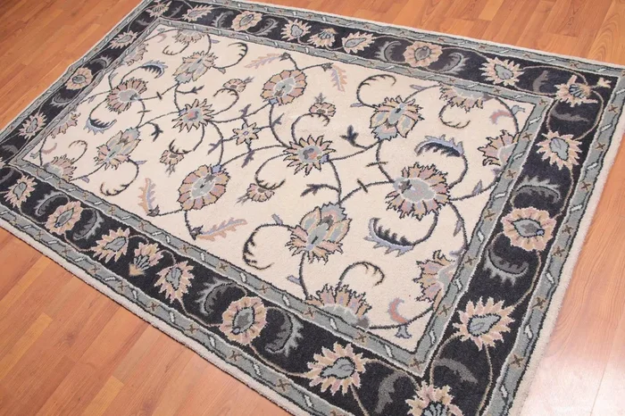 5’ x 8′ Handmade 100% Wool Traditional Oriental Area rug 5×8 Beige