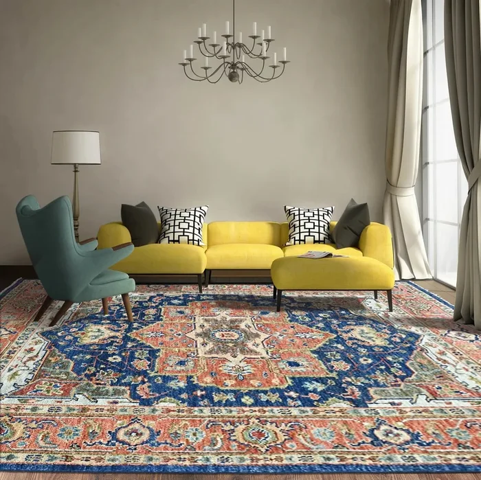 6×9 Navy LoomBloom Hand Knotted Arts & Crafts Oushak 100% Wool Oriental Area Rug