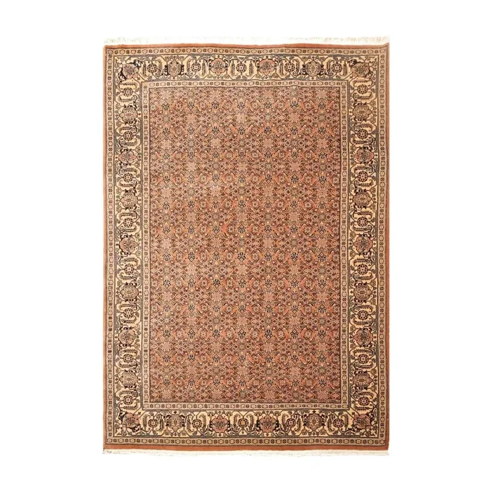 6×9 Pale Peach, Beige Hand Knotted 100% Wool Persian Oriental Area Rug