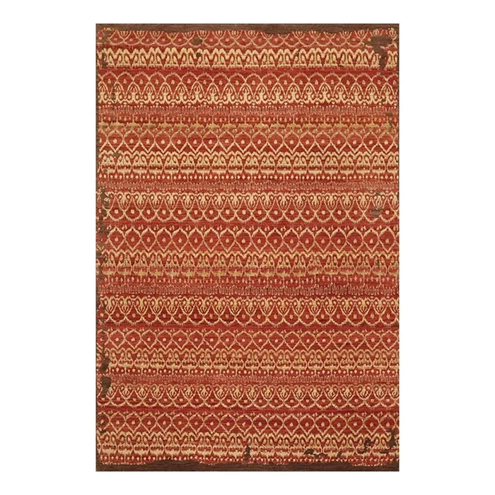 6’1” x 9′ Hand Knotted Wool Peshawar Traditional Oriental Area Rug Terracotta