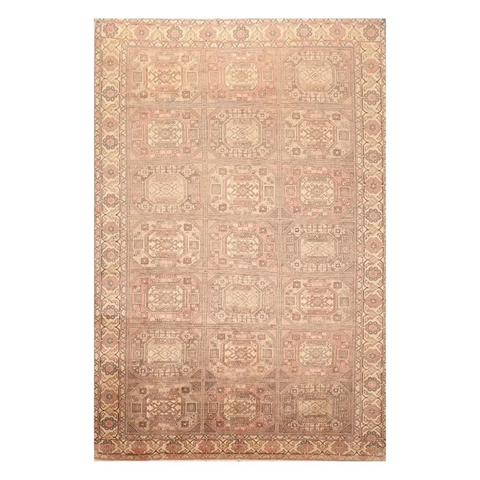 6’6″ x 9’11” Hand Knotted Wool Kayseri Vegetable dyes Oriental Area Rug Rose