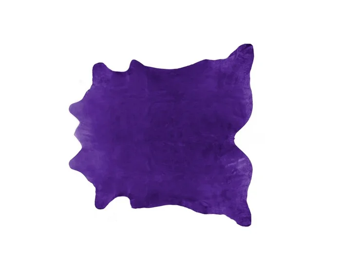 6′ X 7′ Purple Cowhide Hand Knotted Area Rug