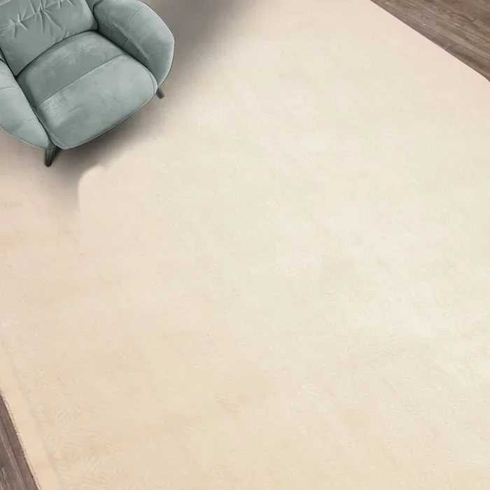 6′ x 9′ Geometric Pattern Hand Knotted 100% Wool Area Rug Beige 6×9