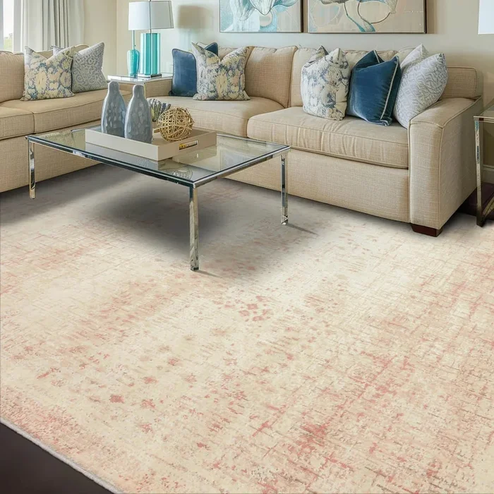 6′ x 9′ Hand Knotted Industrial Chic 100% Wool Area rug Aqua