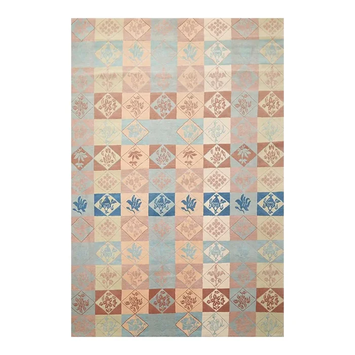 6′ x 9′ Hand Knotted Tibetan 100% Wool Patterned Modern Oriental Area Rug Blue