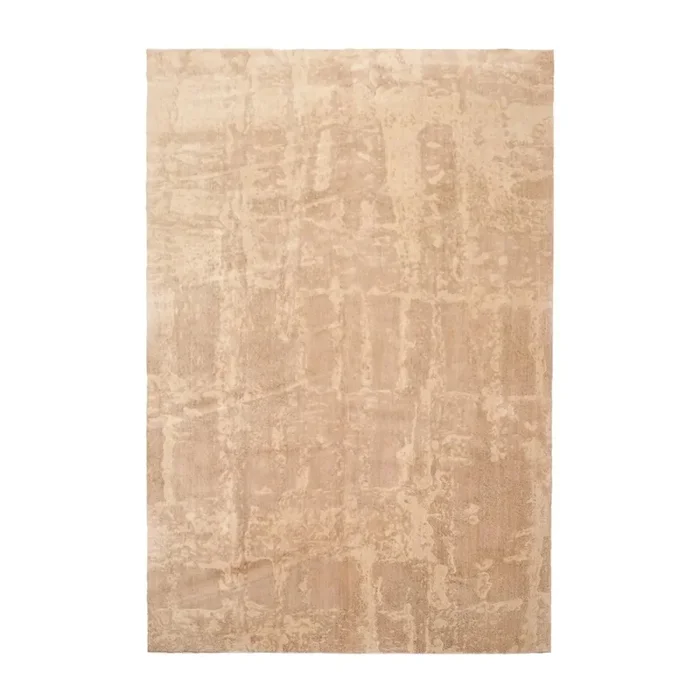6′ x 9′ Modern Machine Made 100% Wool Oriental Area Rug Tan, Brown
