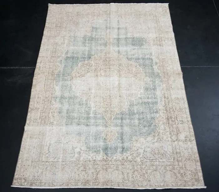 6’ x 9’4 Oushak Rug Beige & Clay Green SB ‘2651