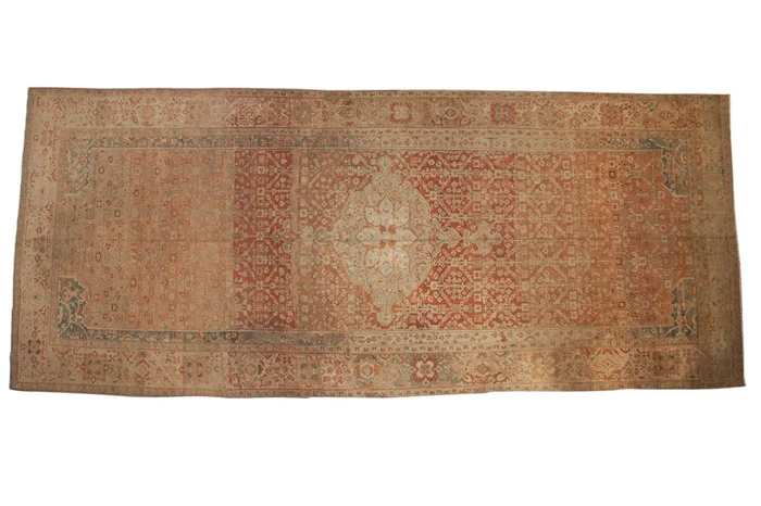 7×16.5 Vintage Fine Distressed Malayer Carpet