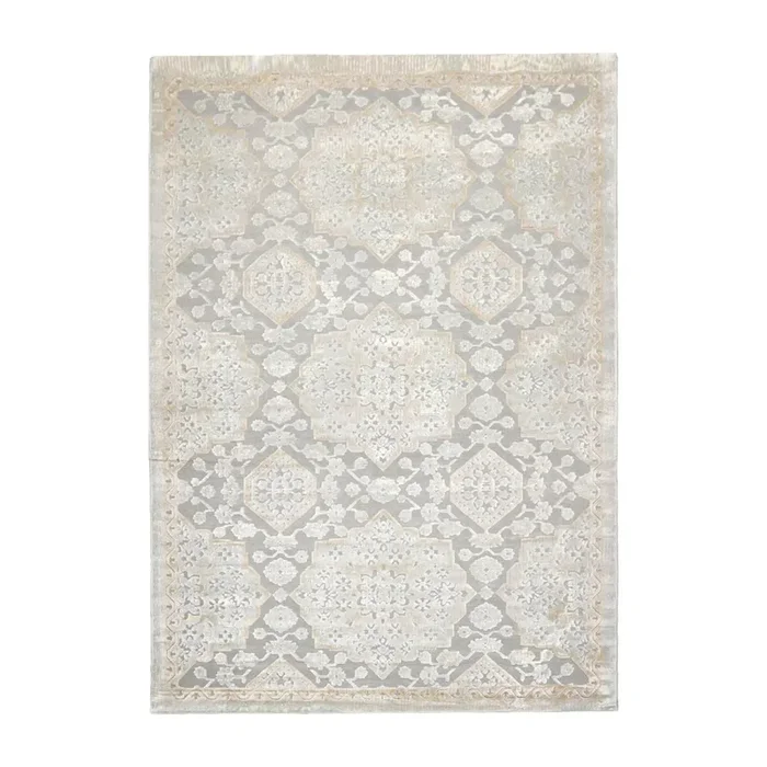 7’11” x 11’2” Designer Modern High Low Pile 100% Polypropylene Area Rug Gray
