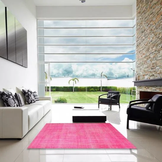 7′ x 9′ Contemporary Deep Pink Modern Area Rug