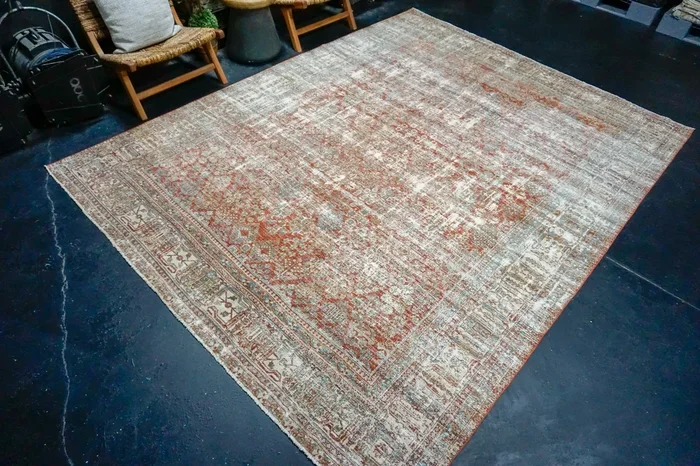8’2 x 10’7 Classic Antique Carpet Muted Red, Blue, Green & Brown SB ‘4645